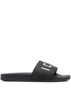 Dsquared2 Icon Pool Sliders In Black