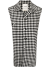 Onefifteen X Anowhereman Geometric-print Gilet In Black
