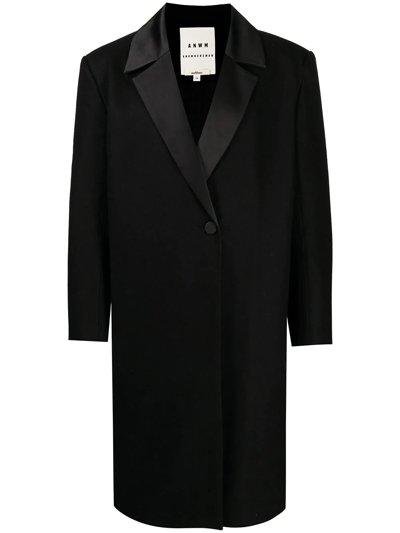 Onefifteen X Anowhereman Button-fastening Coat In Black