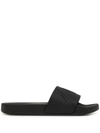 A-cold-wall* Embossed-logo Open-toe Slides In Black