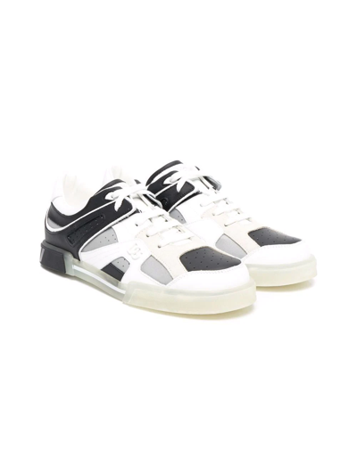 Dolce & Gabbana Teen Panelled Lace-up Trainers In White