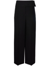 Jil Sander High-waisted Wide-leg Trousers In Brown
