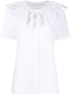 Patou Embroidered Oversized Collar Shirt In White