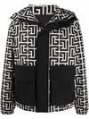 BALMAIN LOGO-PRINT PADDED JACKET