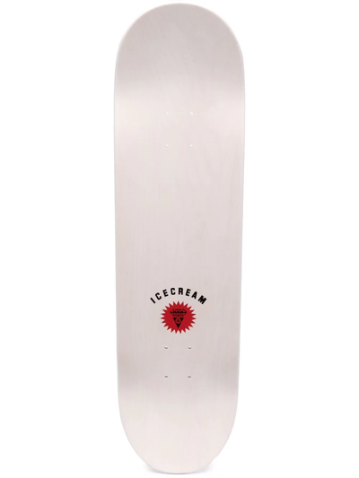 Icecream Logo-print Skate Deck In Neutrals