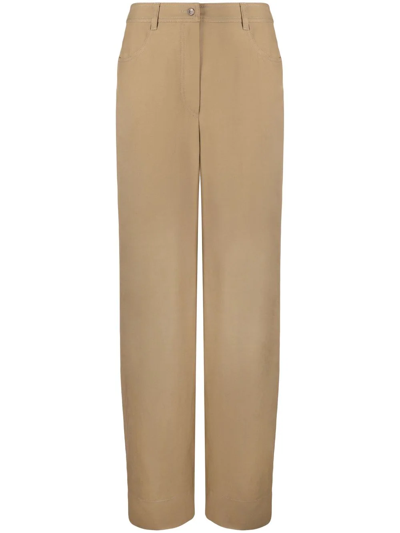Alberta Ferretti High-waisted Wide-leg Trousers In Grün