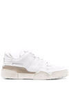 ISABEL MARANT SHEARLING LEATHER SNEAKERS