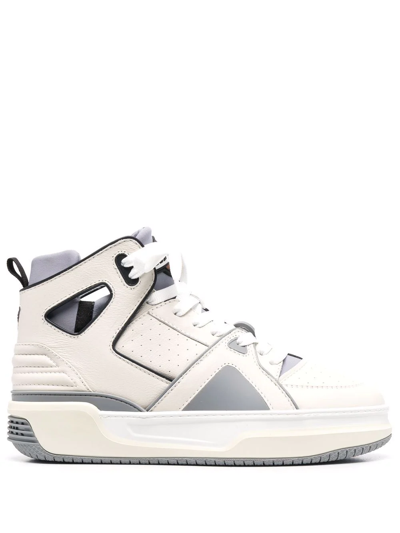 Just Don Unisex Courtside Basketball High-top Trainers In Blanco