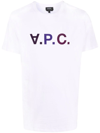 Apc A.p.c. Flocked Vpc Logo T Shirt In White