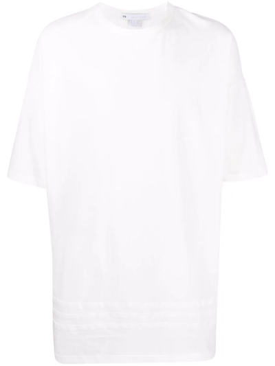 Y-3 Logo-print Short-sleeve T-shirt In White
