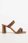 Dolce Vita Women's Paily Braided Double Strap High Heel Sandals In Brown