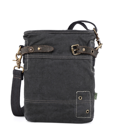 Tsd Brand Coastal Canvas Crossbody Bag In Gray