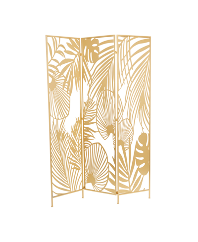 Rosemary Lane Iron Glam Room Divider Screen In Gold-tone