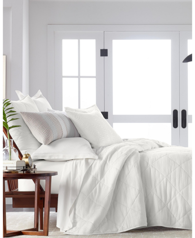 Hotel Collection Closeout!  Dobby Diamond Coverlet, King, Created For Macy's In Grey