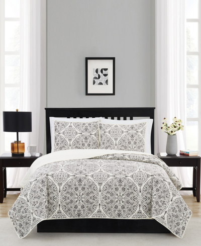 Cannon Gramercy 3 Piece Quilt Set, King In Gray
