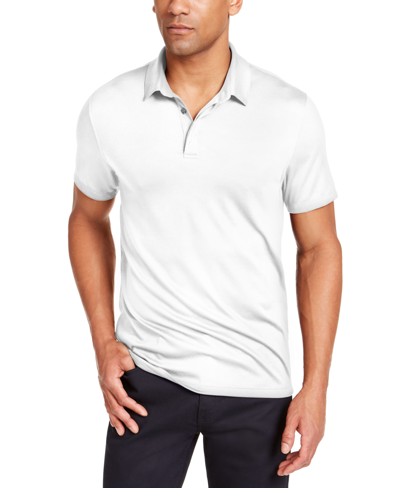 Alfani Men's Alfatech Stretch Solid Polo Shirt, Created For Macy's In Bright White