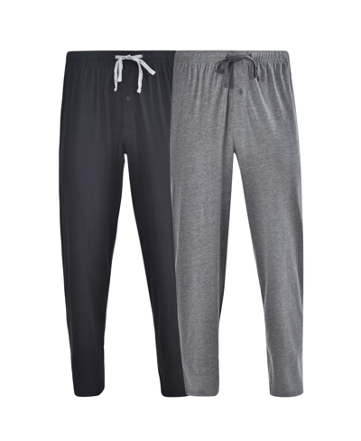 Hanes Platinum Men's Big And Tall Knit Pant, 2 Pack In Grey