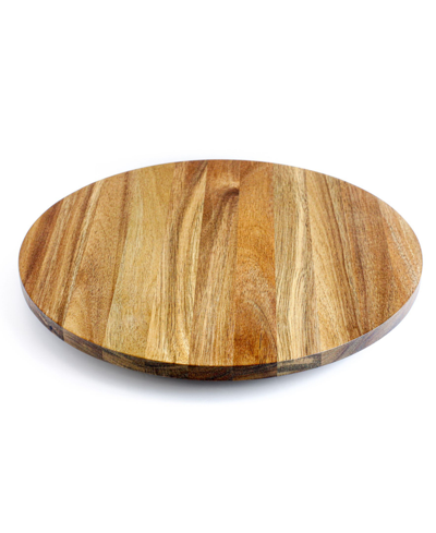 Over And Back Acacia Wood Lazy Susan In Brown