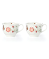 Lenox Butterfly Meadow Latte Mug Set, Set Of 2 In Multi And White
