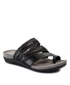 Baretraps Jorry Womens Faux Leather Woven Slide Sandals In Black