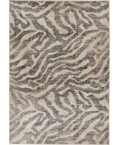Portland Textiles Closeout!  Sulis Paras 6'7" X 9'6" Area Rug In Gray,ivory