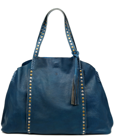 Old Trend Women's Genuine Leather Birch Tote Bag In Navy