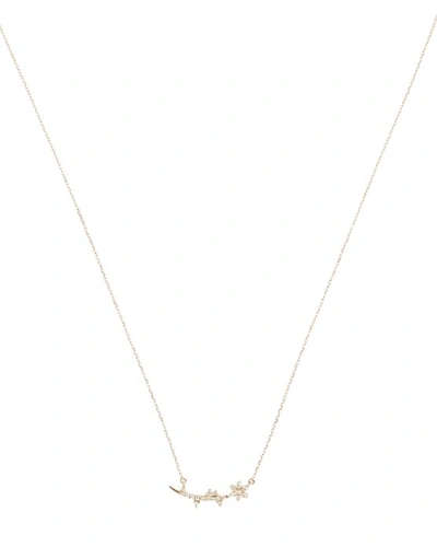 Adina Reyter Wildflowers Small Diamond Daisy Necklace In Gold