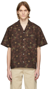 Jacquemus Brown La Montagne 'la Chemise Jean' Shirt In Print Camo Flowers