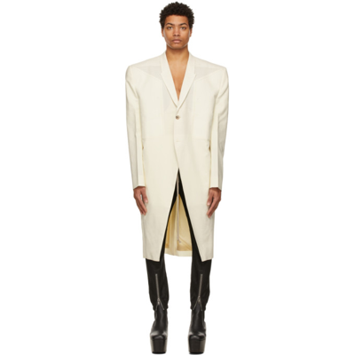 【関税込み】Rick Owens オフホワイト Tatlin コート Rick Owens Off-white Jumbo Tatlin Coat In 21 Natural | ModeSens