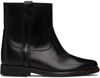 Isabel Marant Susee Leather Ankle Booties In 01bk Black