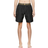 Versace Swim Shorts Featuring Greek Border In A80g Black