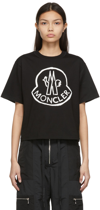 Moncler Logo-embroidered T-shirt In 999 Black
