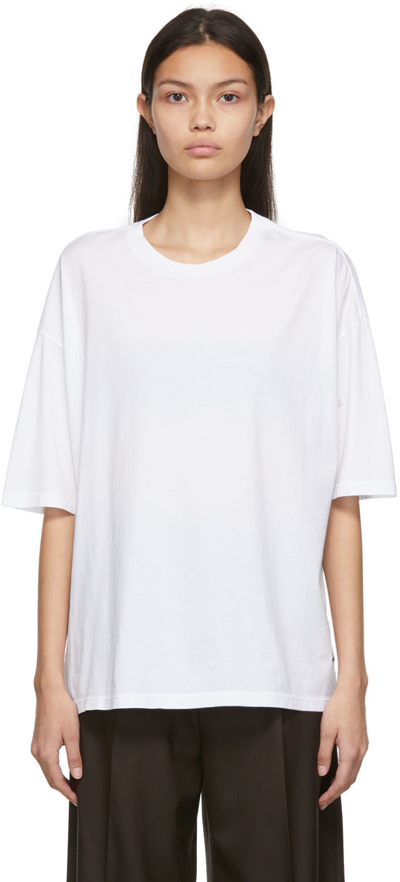 Amiri White Oversized T-shirt In 100 White