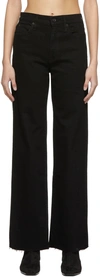 Slvrlake Hero Distressed High-rise Straight-leg Jeans In Jet Black