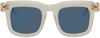 Grey Ant Blitz 49mm Round Sunglasses In White/ Blue