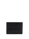Valentino Logo Card Holder In Nero