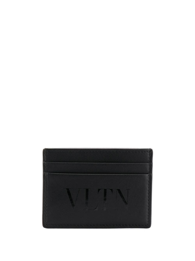 Valentino Garavani Logo Card Holder In Nero