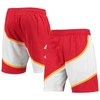 MITCHELL & NESS MITCHELL & NESS RED ATLANTA HAWKS 1986 HARDWOOD CLASSICS 75TH ANNIVERSARY SWINGMAN SHORTS