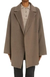 Acne Studios Oaklee Belted Wool Coat In Fox Grey