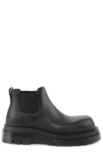 Bottega Veneta Bv Tire Ankle Boots Made Of Smooth Leather In Black