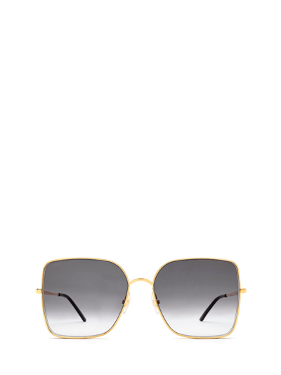 Cartier Oversized Square Frame Sunglasses In Gold