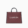 Lanvin Small Cabas Printed Coated Canvas Bag In Bright Red
