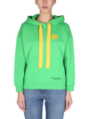 Philosophy Di Lorenzo Serafini Smiley Face-print Pullover Hoodie In Verde