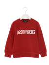 Dsquared2 Logo-print Crew-neck Sweatshirt In Red