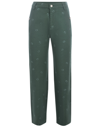 Kenzo Paisley-print Cropped Trousers In Verde