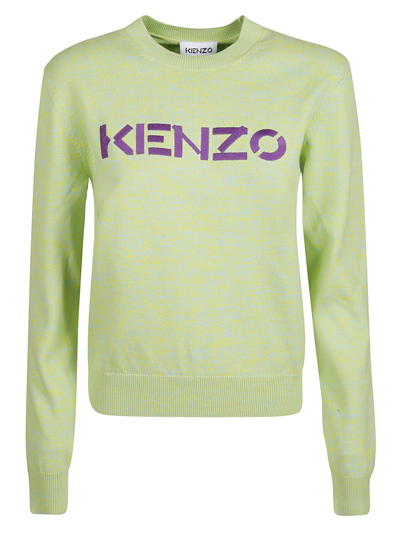 Kenzo Logo Classic Jumper In Green