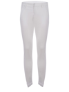 Dondup Man White Slim Gaubert Trousers In Lightweight Stretch Gabardine In Bianco