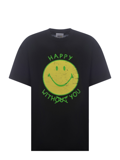Philosophy Di Lorenzo Serafini T-shirt  X Smiley In Cotone In Nero