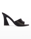 Black Suede Studio Nadya Tilt-heel Mule Sandals In Black