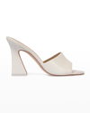 Black Suede Studio Nadya Tilt-heel Mule Sandals In White